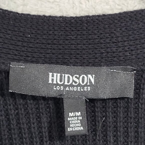 NWOT  Hudson Women's M  Black Button Front Cardigan Sweater Knit - Picture 3 of 5